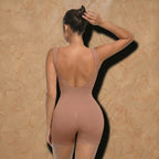 Vellure Paris Signature Pureté — Lightweight seamless sculpting bodysuit with a minimalist round neckline and an elegant open-back design for a second-skin fit.