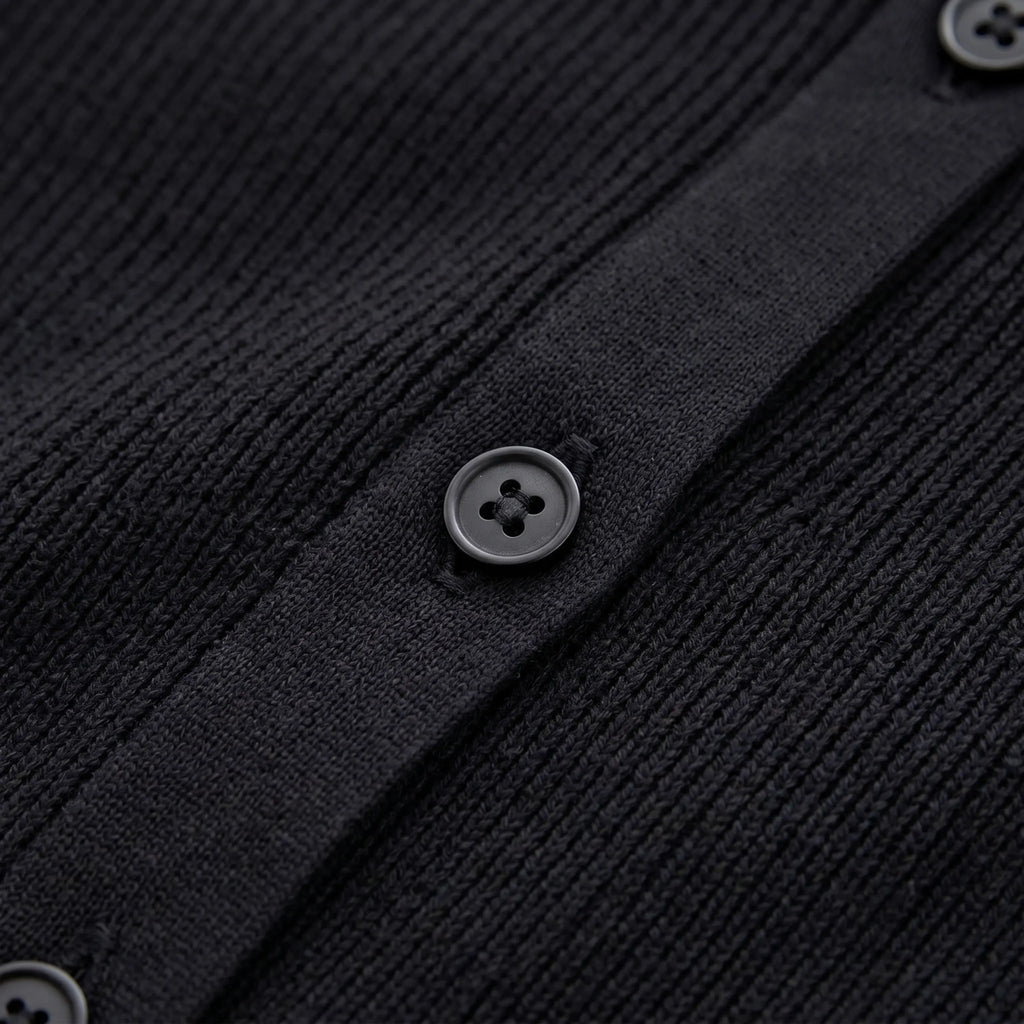 Vellure Paris L’Exécutif Bureau — Sophisticated sculpting shirt-dress featuring long sleeves, a faux placket with buttons, and a ribbed texture for a polished silhouette.