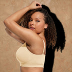 Vellure Paris Soutien Iconique — Premium seamless wire-free bra featuring a ruched front design and adjustable straps for all-day comfort and natural lift.