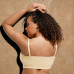 Vellure Paris Soutien Iconique — Premium seamless wire-free bra featuring a ruched front design and adjustable straps for all-day comfort and natural lift.