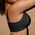 Vellure Paris Soutien Iconique — Premium seamless wire-free bra featuring a ruched front design and adjustable straps for all-day comfort and natural lift.