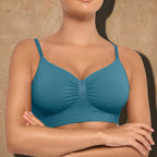 Vellure Paris Soutien Iconique — Premium seamless wire-free bra featuring a ruched front design and adjustable straps for all-day comfort and natural lift.
