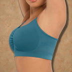 Vellure Paris Soutien Iconique — Premium seamless wire-free bra featuring a ruched front design and adjustable straps for all-day comfort and natural lift.